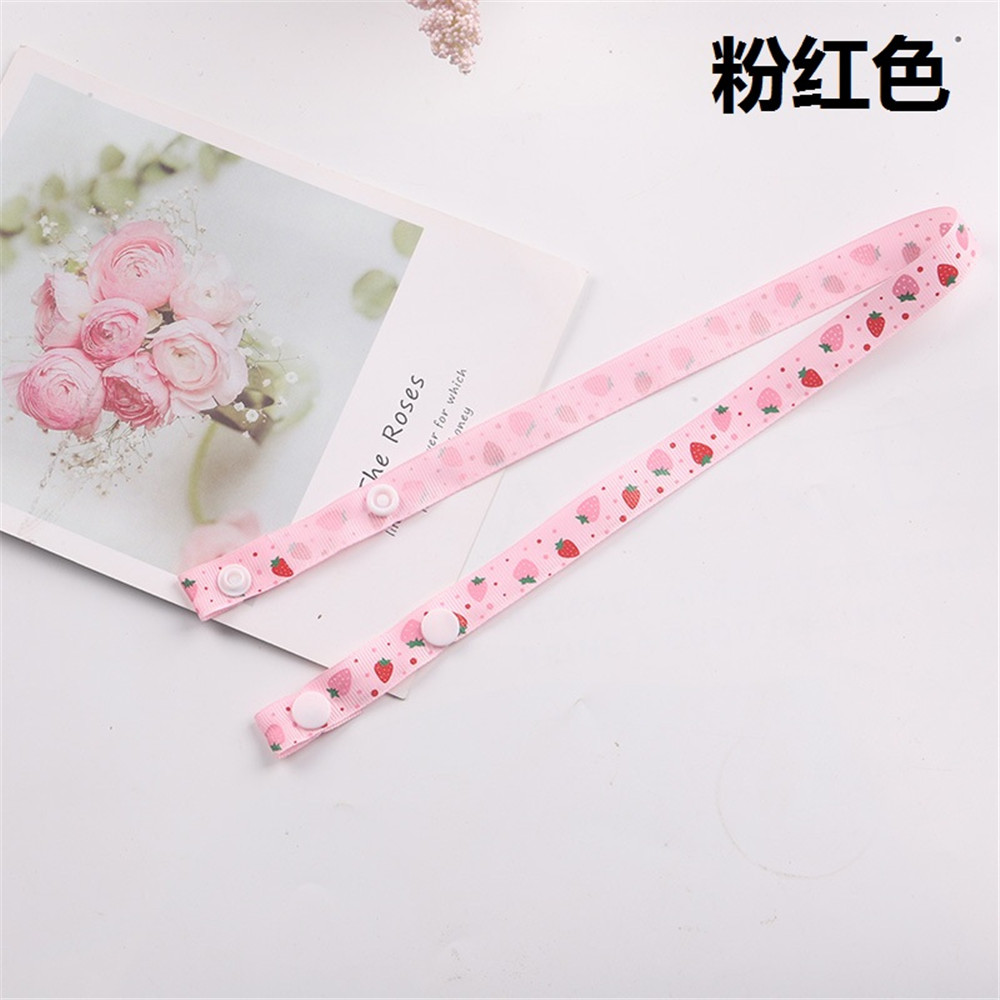 Child Cartoon Cute Strawberry pattern Anti-lost Mask Lanyard with Adjustable Ear Rope Hanging Neck Rope