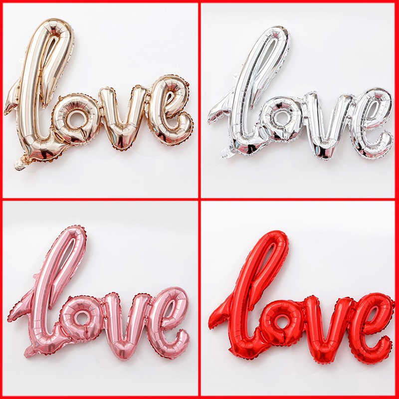 Chữ love liền tráng nhôm trang trí tỏ tình lễ tình nhân phòng cưới