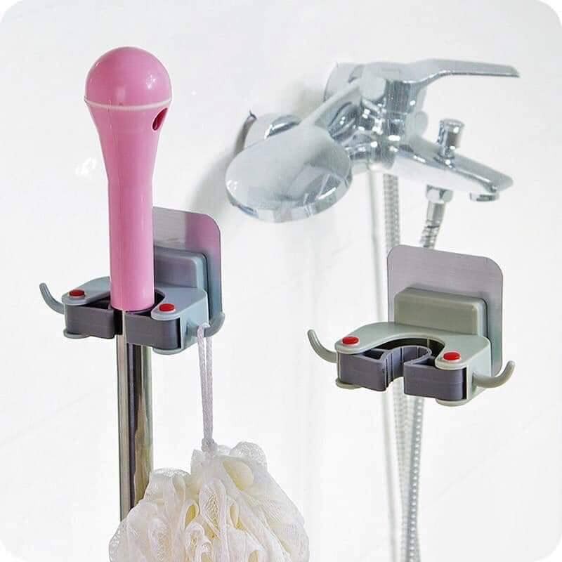 Combo 2 Móc Kẹp Chổi Dán Tường Siêu Dính Tiện Lợi