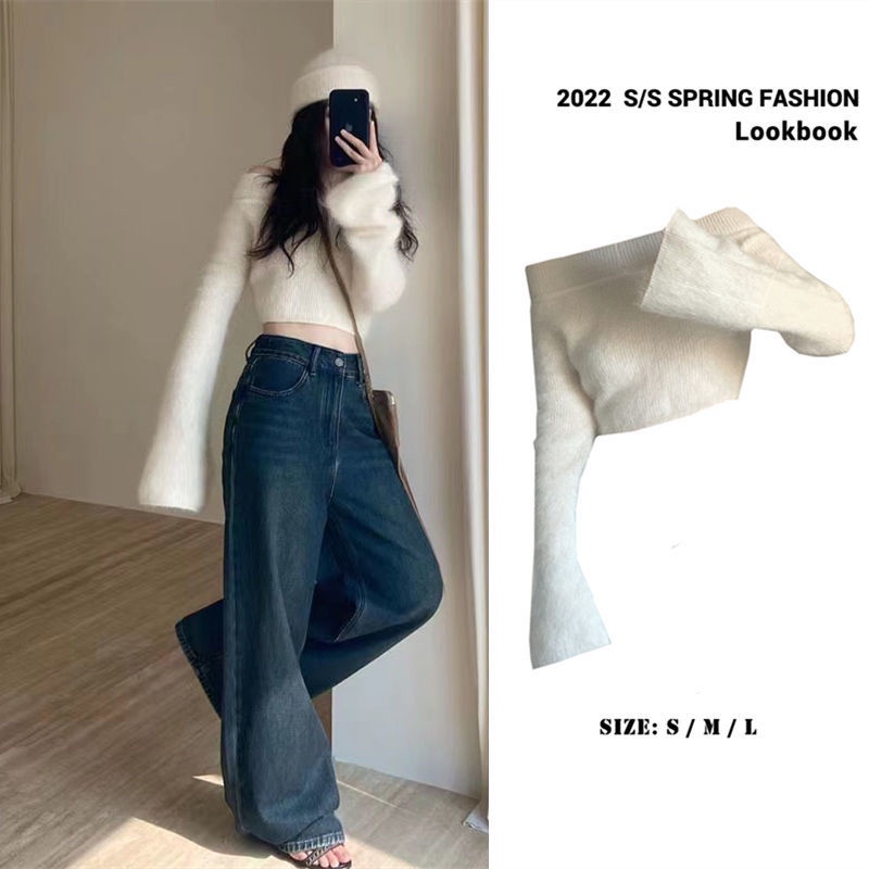 Áo Sweater Dệt Kim Tay Loe Thiết Kế Mới Thời Trang Dành Cho Mùa Thu