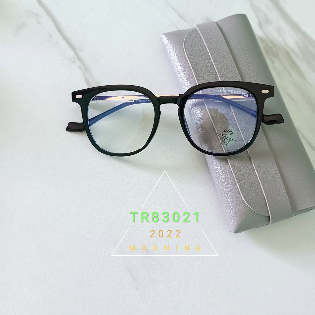 Gọng kính cận vuông nam nữ kim loại phối nhựa dẻo Liupeyewear 551 nhận cắt mắt cận loạn viễn