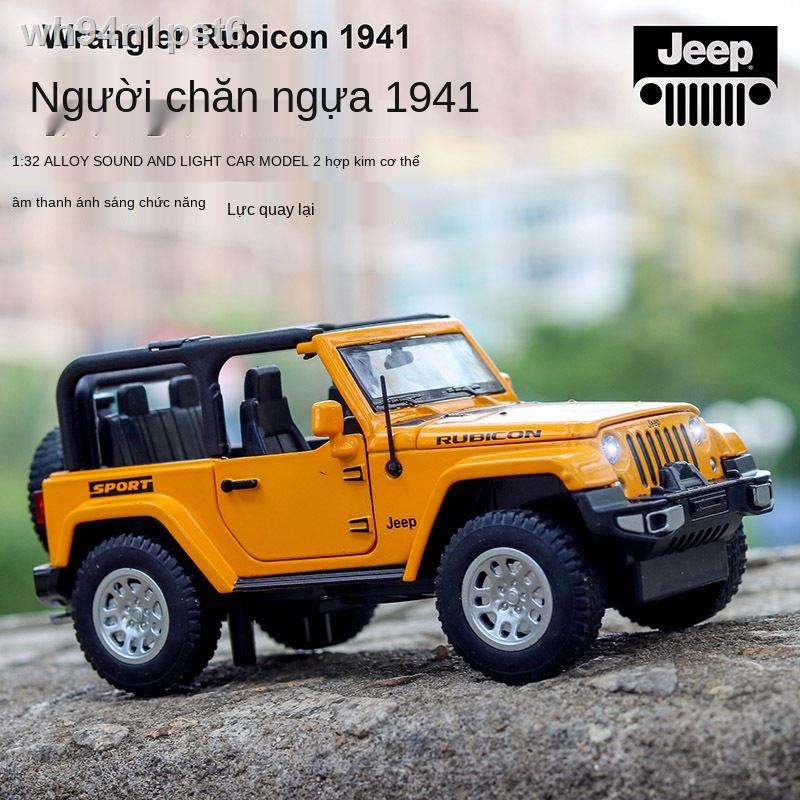 ✼◎ஐĐồ chơi trẻ em ô tô mô hình xe Jeep Wrangler xe địa hình hợp kim trang trí ô tô đồ chơi ô tô mở cửa