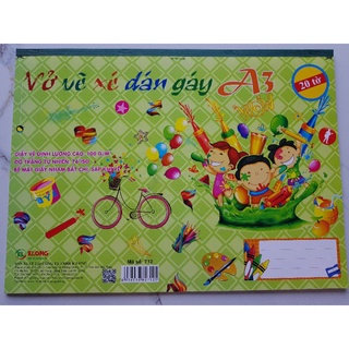 Vở vẽ xé dán gáy klong A3