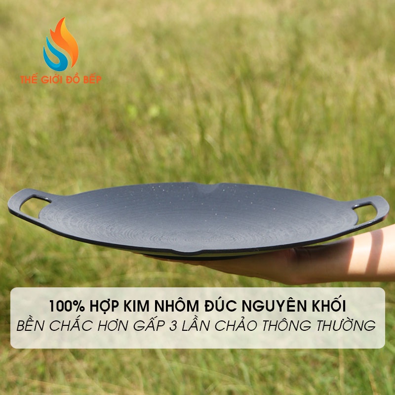 Chảo Nướng Chống Dính Ecoramic 33cm - Chảo Nướng Không Dầu, Chảo Đá Nướng, Chảo Gang Nướng Thịt - Chính Hãng Hàn Quốc