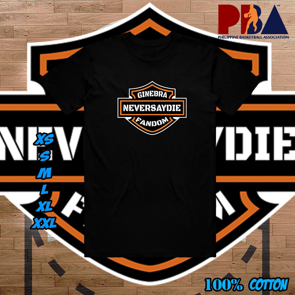Mẫu áo thun PBA Team Basketball Ginebra Never Say Die Fandom New Trend Fashion Design Shirt (J6) độc