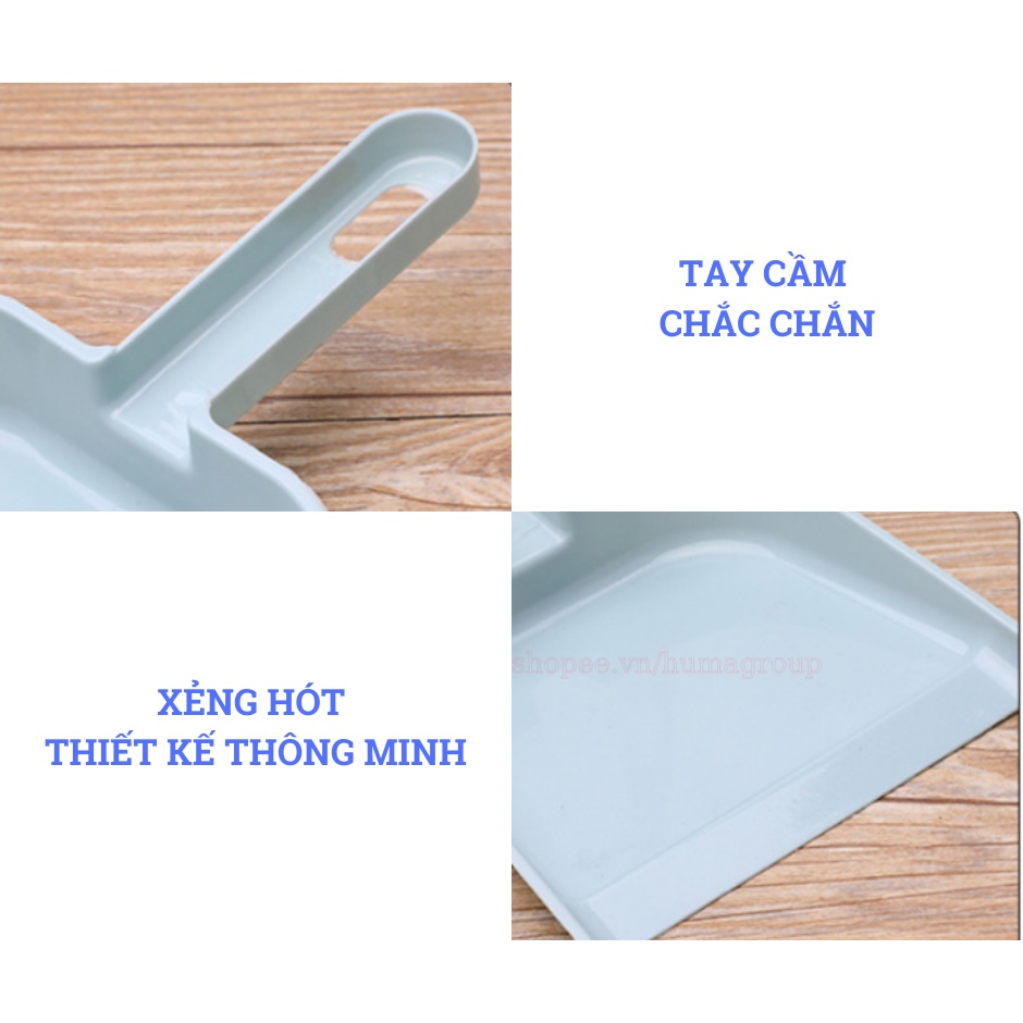 Combo Chổi Mini Quét Bụi Kèm Hót Rác, Bộ Chổi Và Ki Hốt Rác Thông Minh