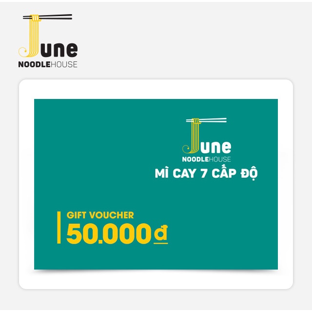 Hồ Chí Minh [Evoucher] Phiếu quà tặng cửa hàng June Noodle House 50K
