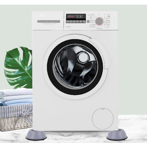 Đế kê chân chống xê dịch máy giặt,bộ 4 chân bám silicon cố định máy giặt chống rung