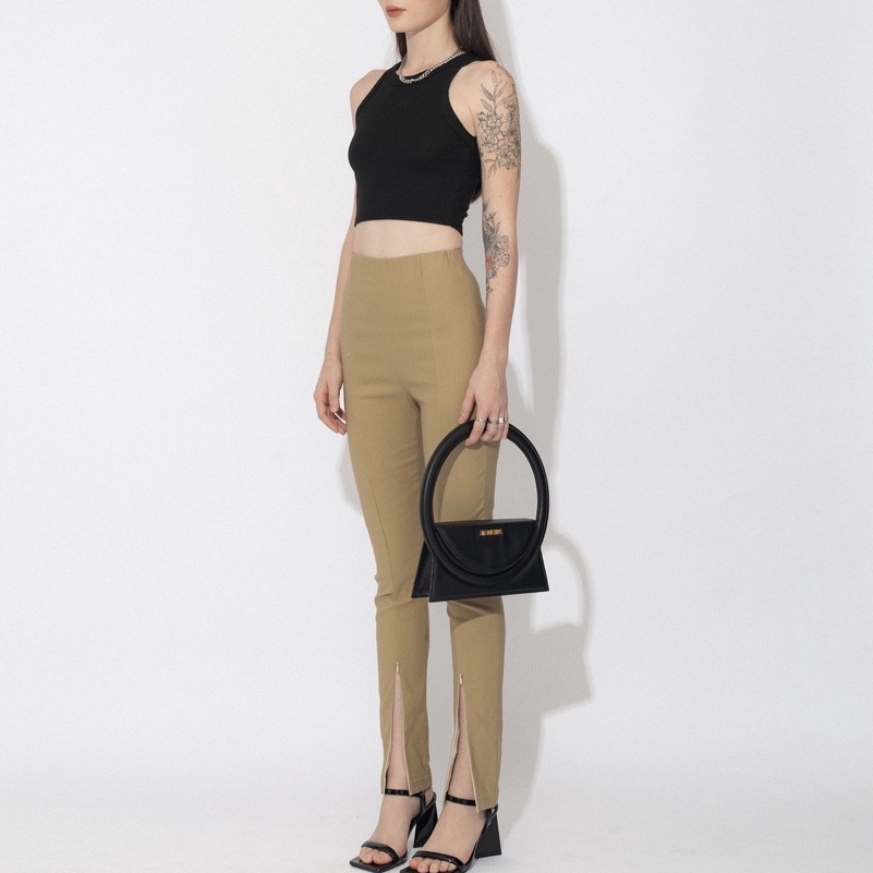 25 STUDIO Quần xẻ tà nữ cạp chun cao Jersey Pants