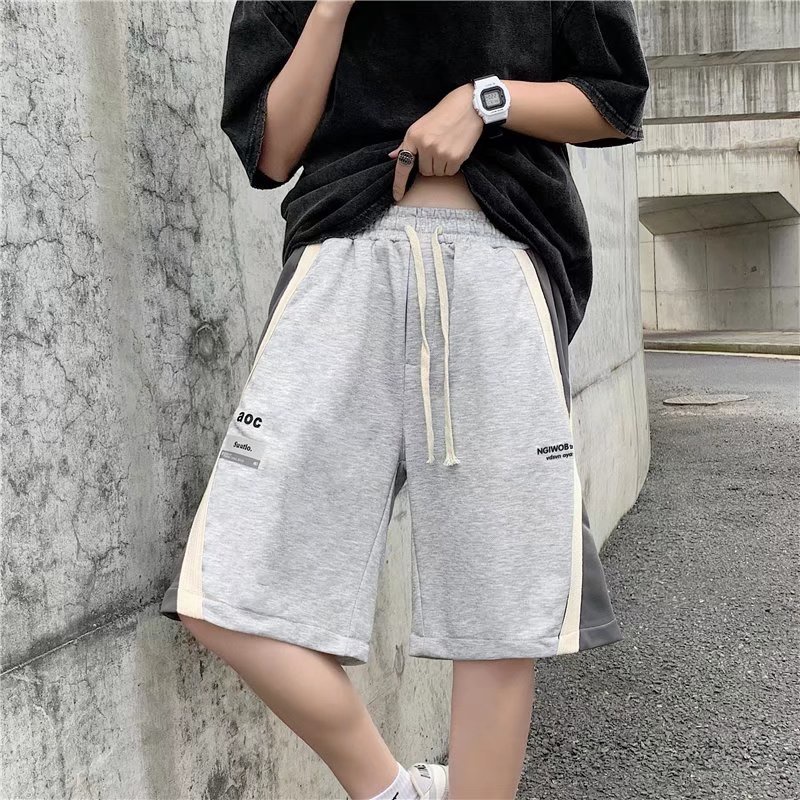 【M-3XL】Quần Short Thể Thao Dáng Rộng Phối Màu Tương Phản Đơn Giản Thời Trang Mùa Hè Hàn Quốc Cho Nam