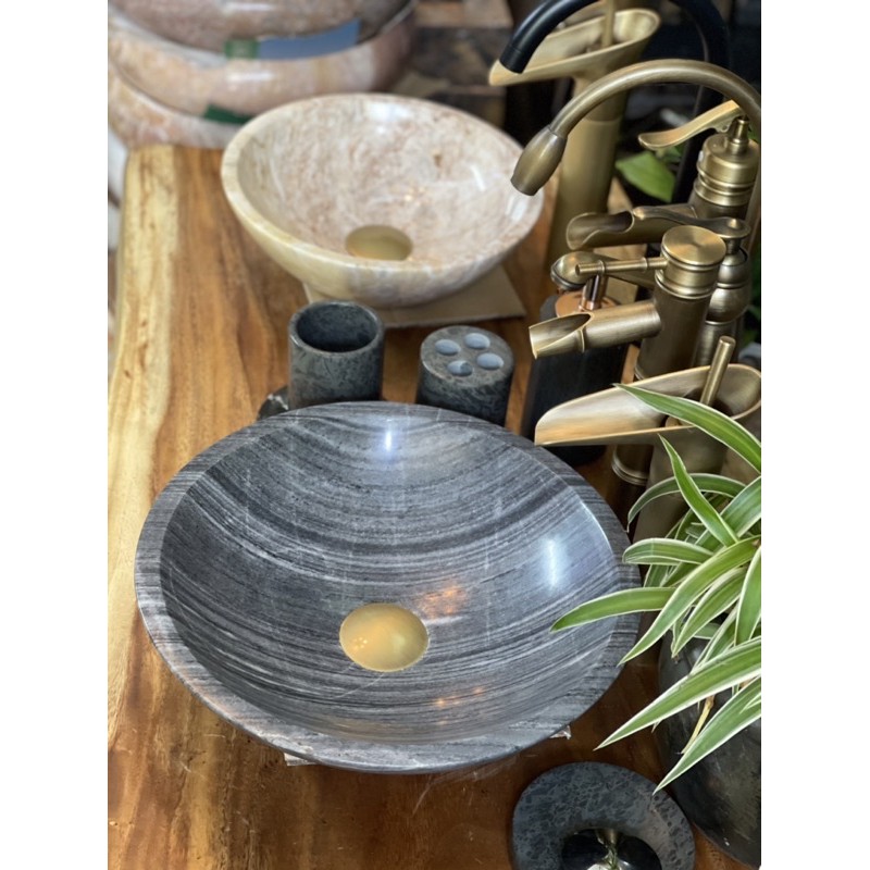 Lavabo đá sọc dưa đk34x10 cm | BigBuy360 - bigbuy360.vn