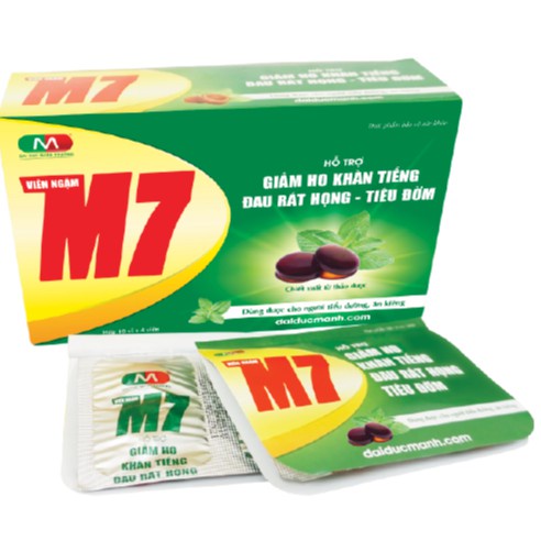Kẹo ngậm ho M7 hộp 25 vĩ 4 viên