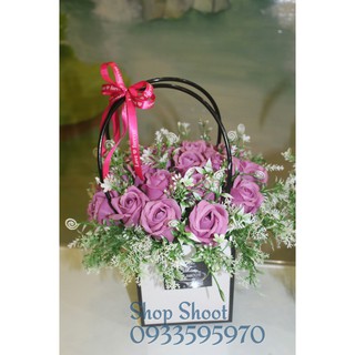 GIỎ HOA SÁP 20BÔNG DỄ THƯƠNG