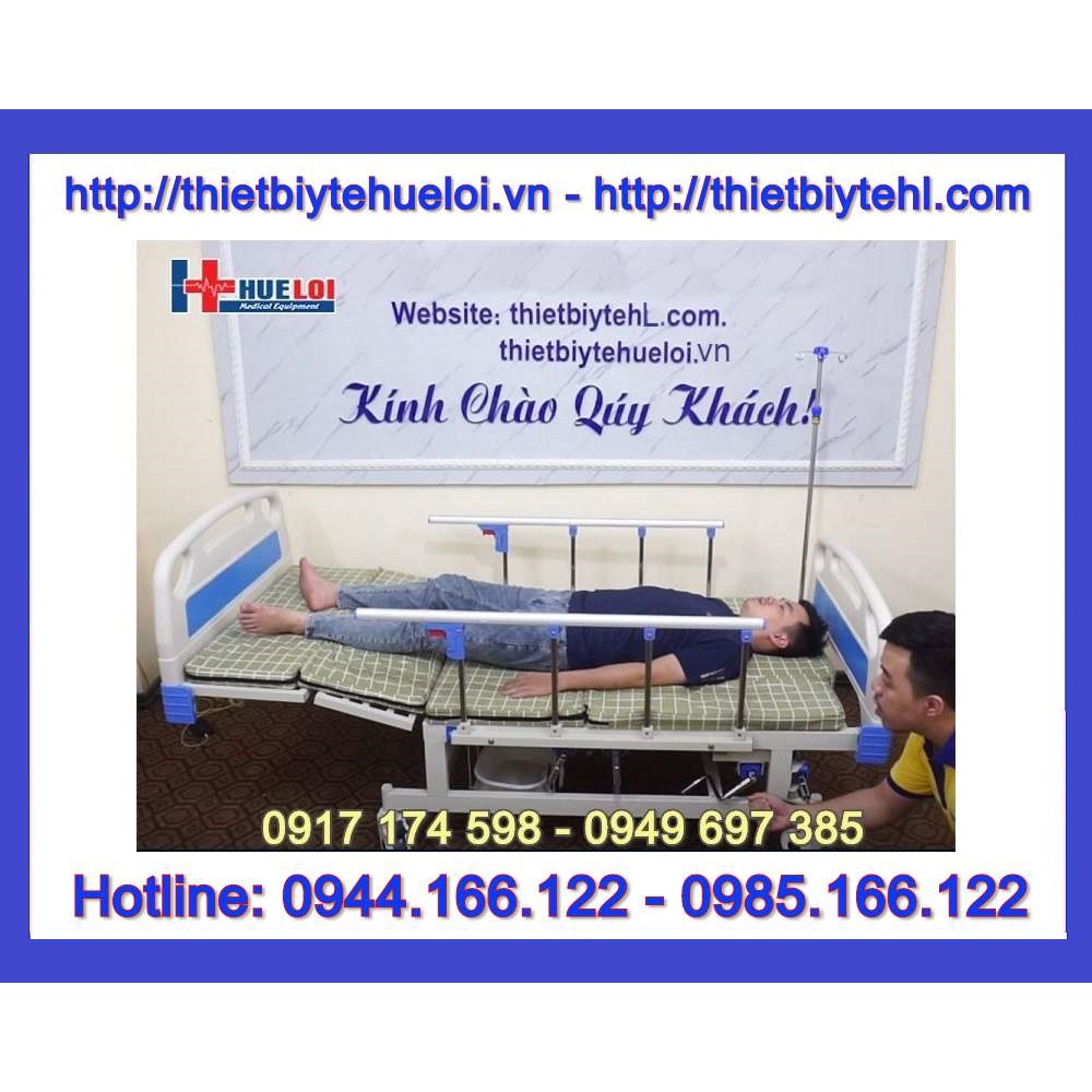 Giường y tế bệnh viện đầy đủ chức năng 4 tay quay