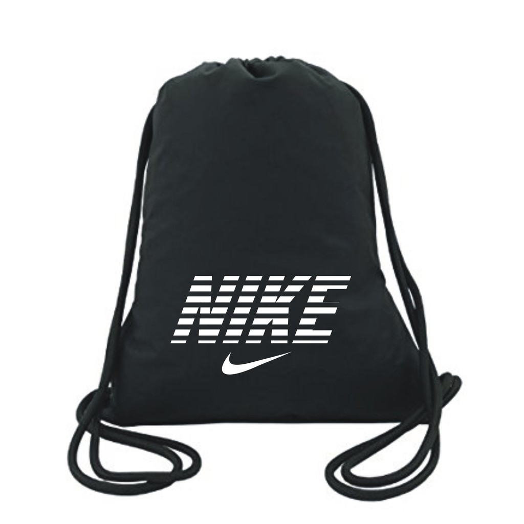 Balo dây rút thể thao Nike sọc ngang đen