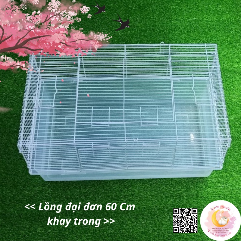 Lồng 60cm khay trong cho hamster, thỏ, bọ ...  (Không phụ kiện)
