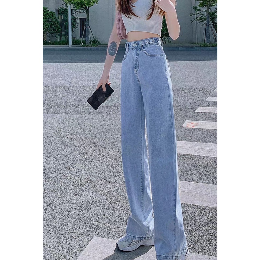 Quần bò jean nữ xuông ống rộng dáng vintage hót nhất 2022 jeanTH | BigBuy360 - bigbuy360.vn