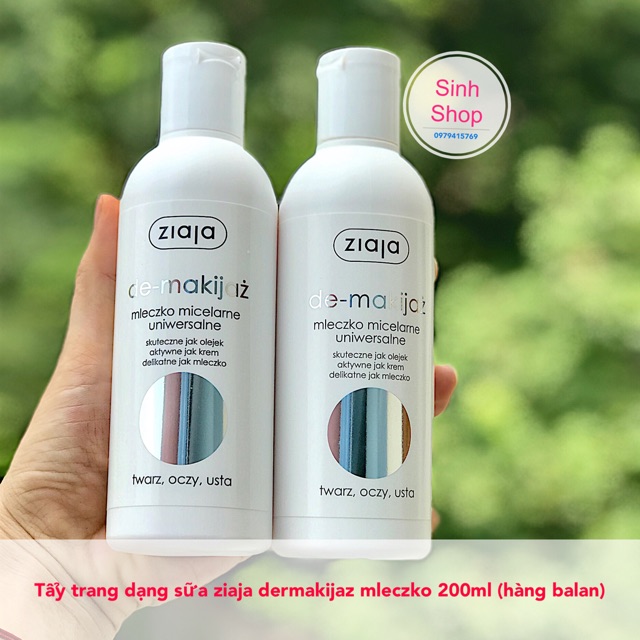 Tẩy trang dạng sữa ziaja dermakijaz mleczko 200ml (hàng nội địa balan)