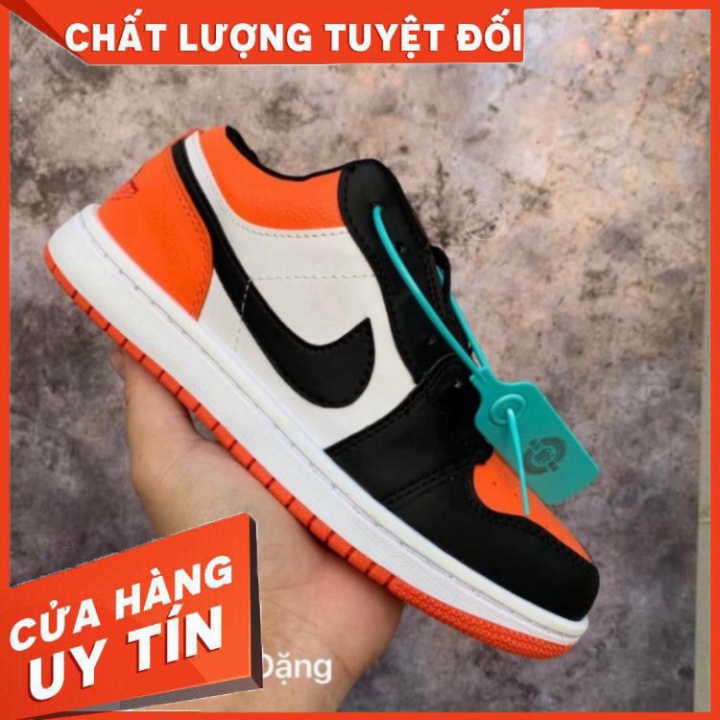 Giày jordan 1 low đen cam , giày sneaker jodan jd 1 thấp cổ màu cam , giày thể thao hot trend bản đẹp - Hàng nhập khẩu