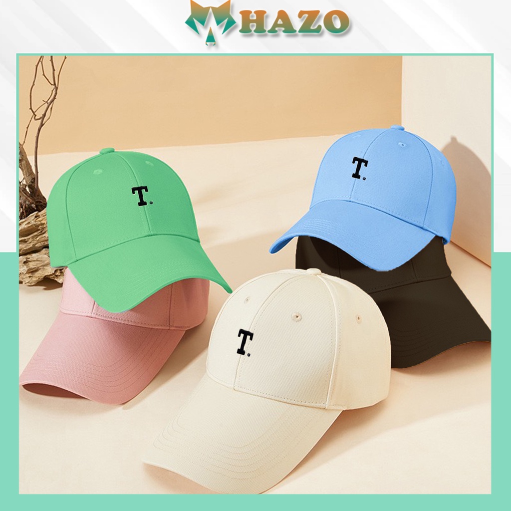 Mũ Lưỡi Trai Nón Kết Nhung Cao Cấp Thêu Chữ T 480 Phong Cách Ulzzang Form Unisex Nam Nữ - Hazo