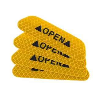 Set 4 miếng dán cảnh báo phản quang mở cửa xe hơi