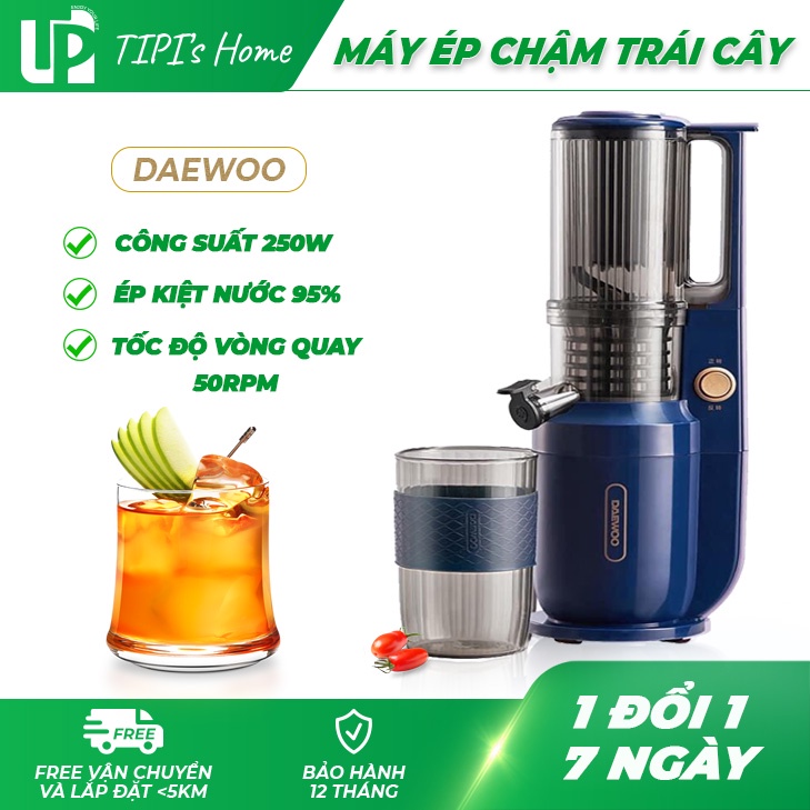 Máy ép chậm trái cây, máy ép chậm rau củ quả đa năng MEMORIT, công suất 250W, Siêu mẫu gọn nhẹ, ép kiệt bã -TiPiHome