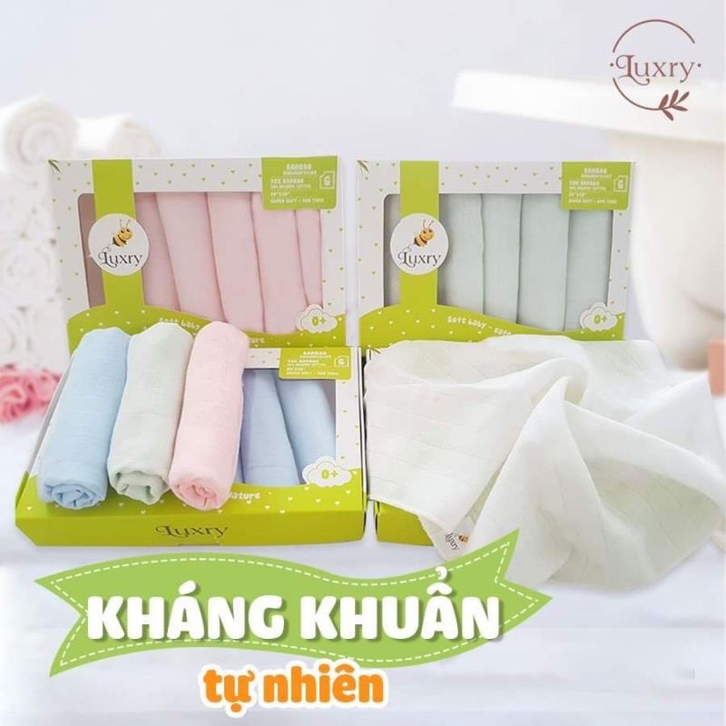 Khăn sợi tre Luxry siêu mềm mịn, kháng khuẩn(khăn sữa, khăn tắm, khăn choàng quấn)