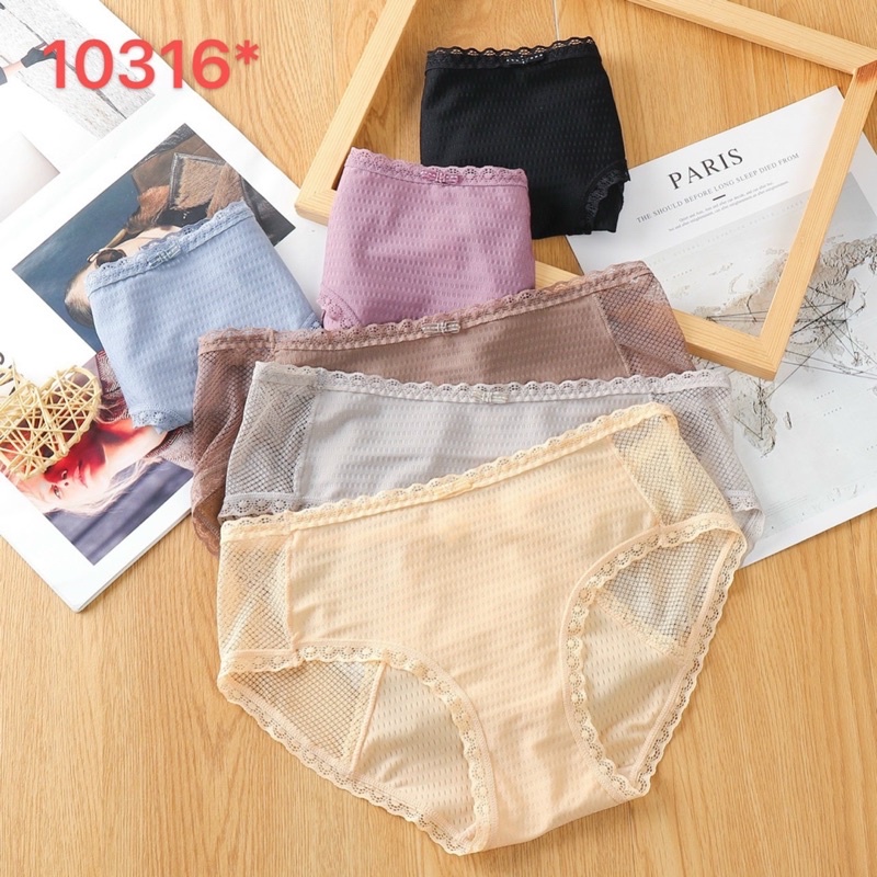 (Sét 5 cái) Quần lót ren mềm cao cấp, phom 40-60kg, vòng mông 85-95cm. Ảnh thật