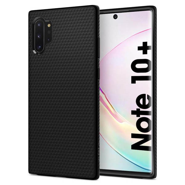 Ốp lưng Note 10 / Note 10 Plus (Note 10+) Spigen Liquid Air Armor (Màu Đen) - Hàng Chính Hãng.