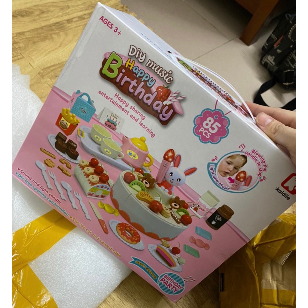 [LOẠI 85 CHI TIẾT] Đồ chơi bánh sinh nhật cho bé [KÈM QUÀ 10K] có Đèn nến và Nhạc happy birthday, AKA Store
