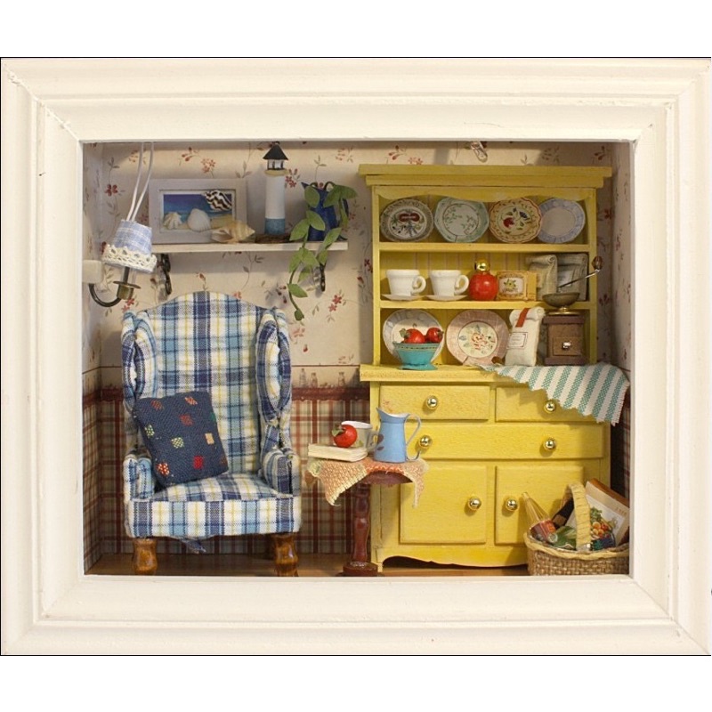(Tặng mica,keo sữa,đèn)Mô hình đô chơi nhà búp bê bé tự lắp ráp tiệm nail Diy doll house 6003