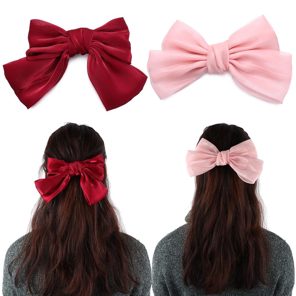 MAG Kẹp Tóc Hình Nơ Lớn Dễ Thương Cho Nữ