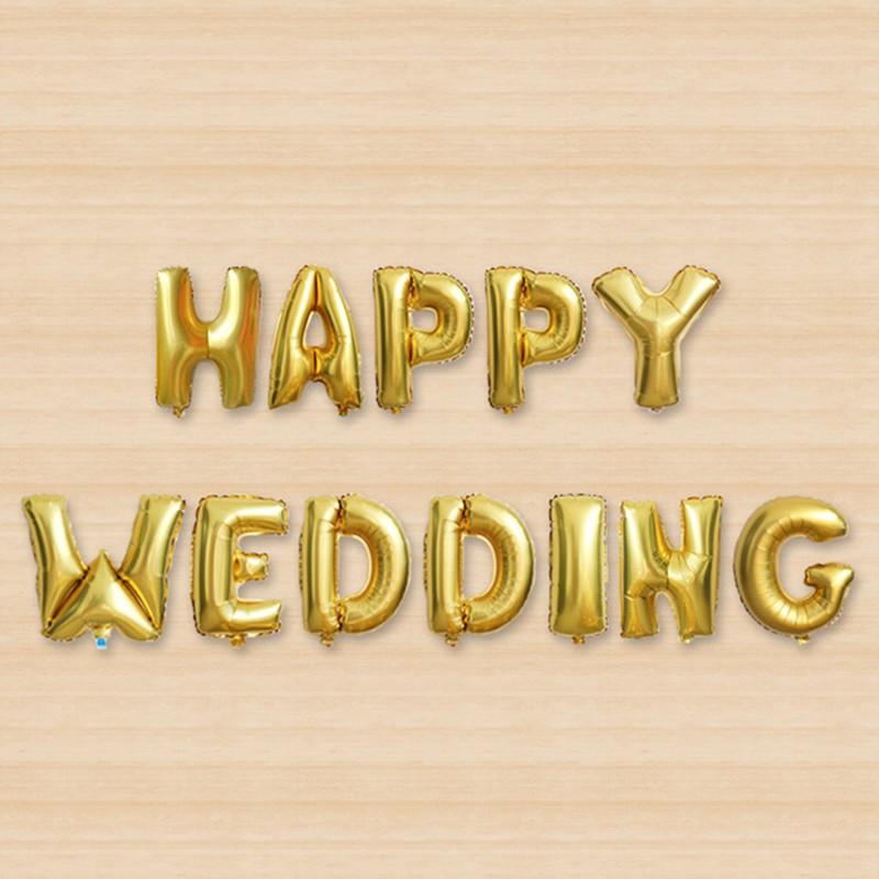 Bộ chữ HAPPY WEDDING - Nhiều Màu - Trang Trí Phòng Cưới