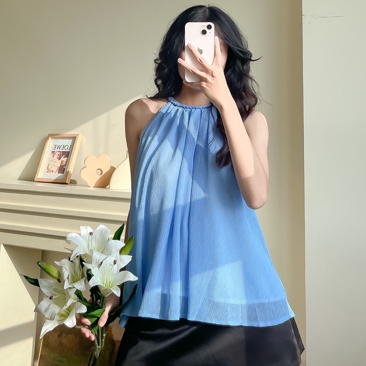 Áo cổ yếm cách điệu EDINI - A1377