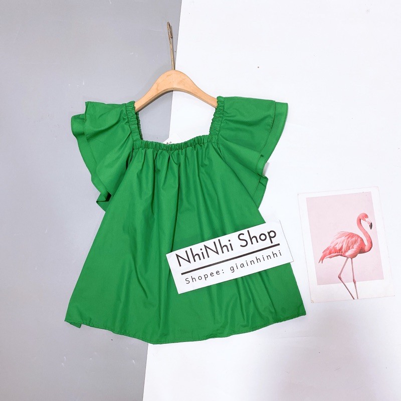 Xả hàng - Áo kiểu thô trễ vai bèo dáng rộng siêu đẹp AK139 - NhiNhi Shop