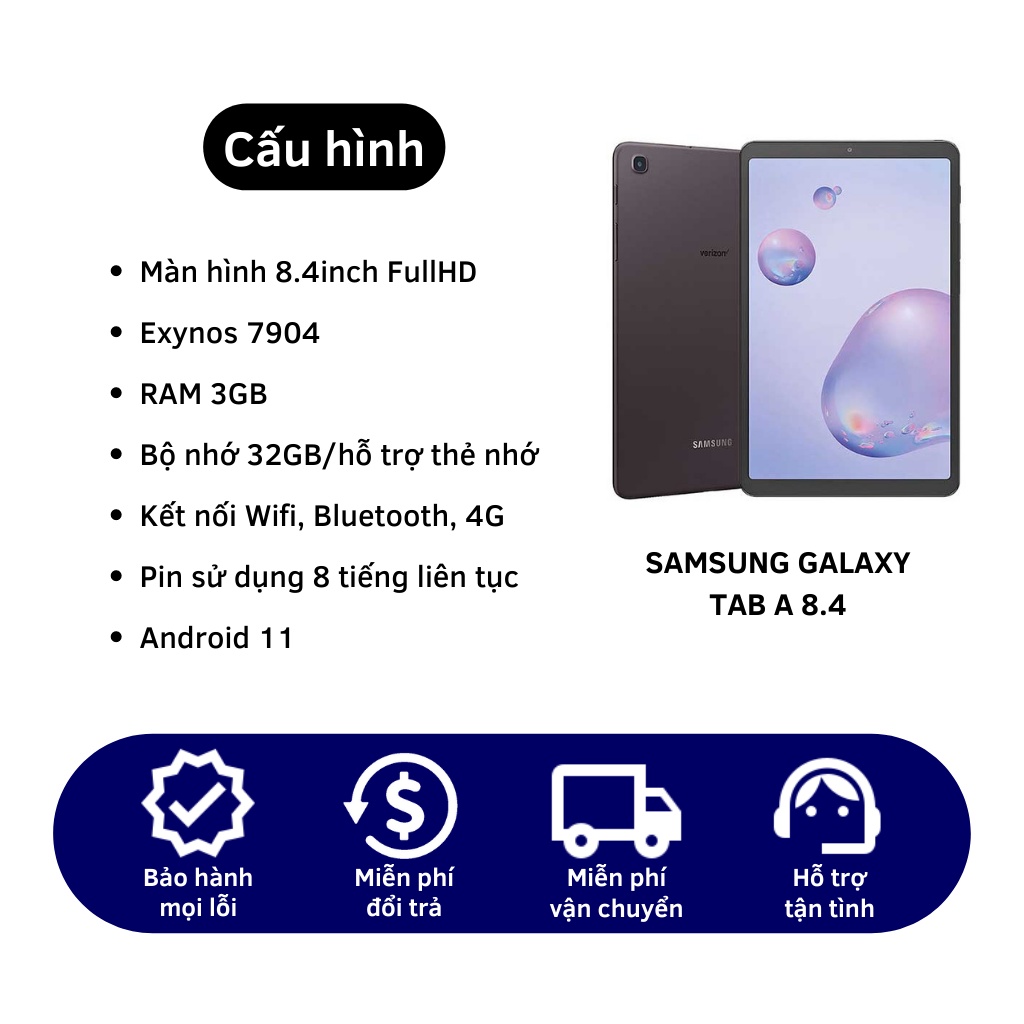 Máy tính bảng Samsung Galaxy Tab A 8.4 2020, 4G/LTE T307