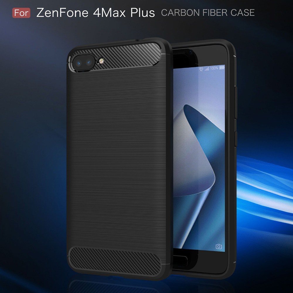 Ốp lưng chống sốc vân kim loại cho Asus Zenfone 4 Max Plus ZC554KL hiệu Likgus (bảo vệ toàn diện, siêu mềm mịn)