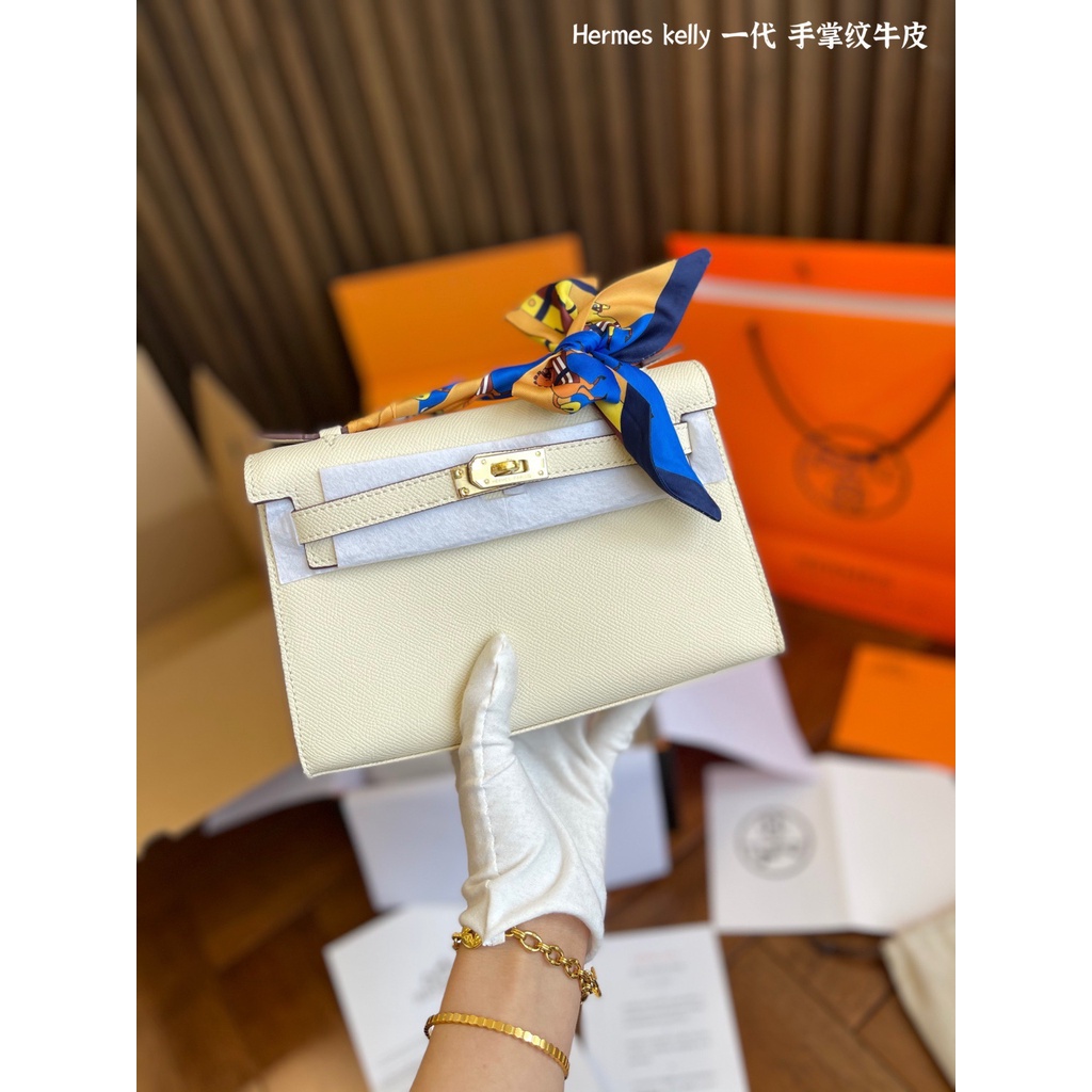 Túi Xách Her.mes ke.lly Size 22cm Màu Trắng
