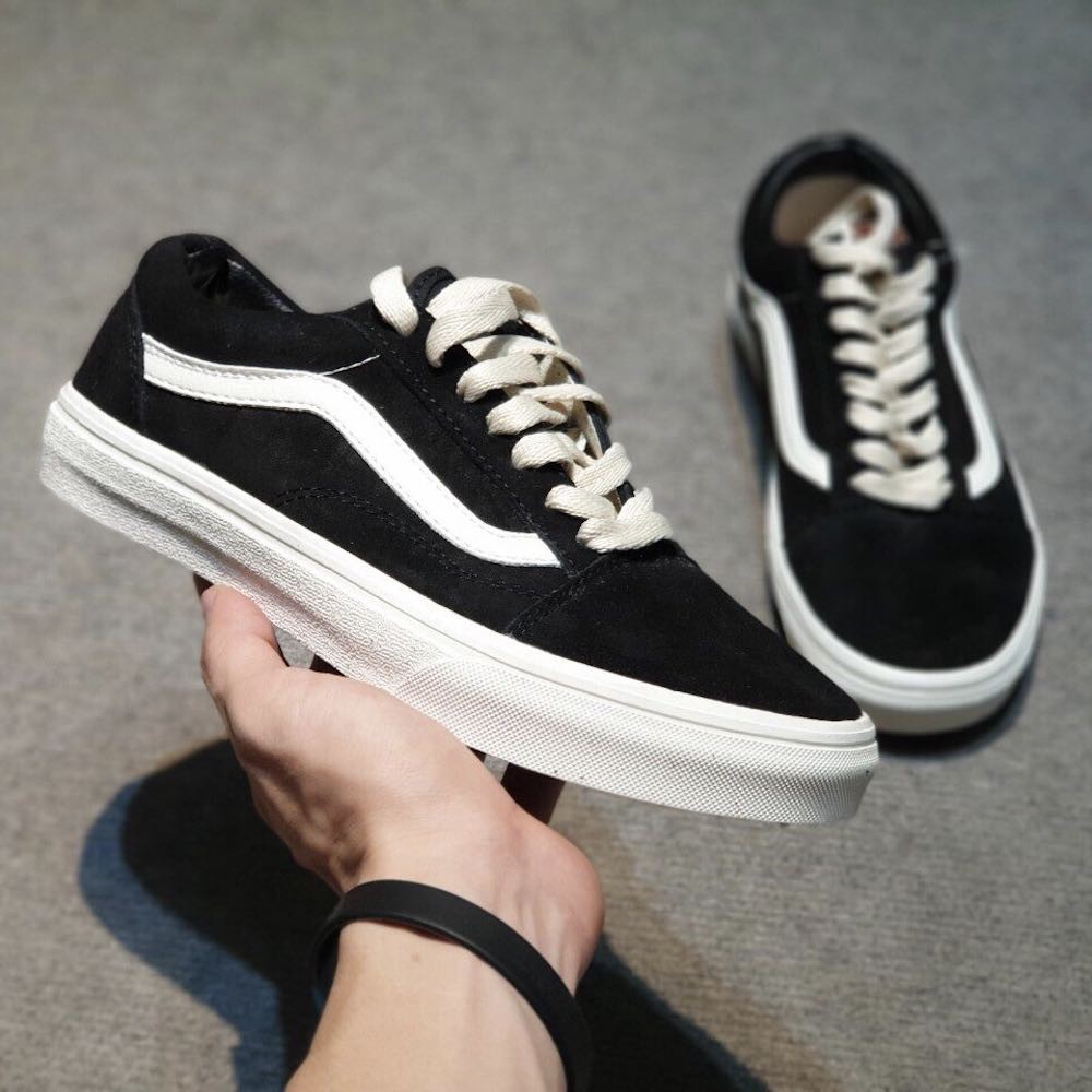 {FULL BOX+BILL} GIÀY VANS Vaul OLD SKOOL MÀU ĐEN VIỀN TRẮNG nam nữ