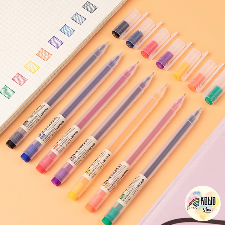 Bút Gel Nhiều Màu Sắc Ngòi 0.5mm Xinh Xắn Tiện Dụng Deli BN3 RB12