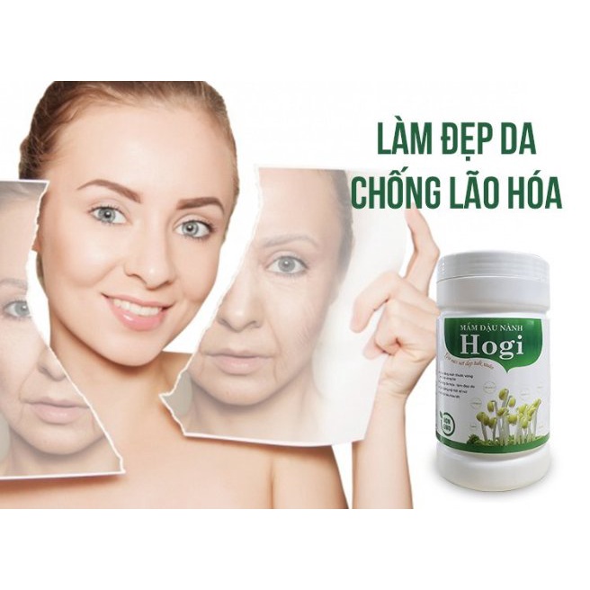 Bột Mầm Đậu Nành Hogi Nguyên chất (Hộp 400gr) , bổ sung sữa dê, giữ mãi nét đẹp tuổi xuân