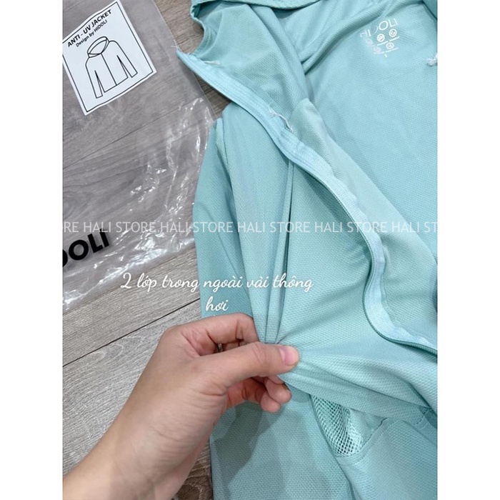 [Ảnh Thật] Áo chống nắng nữ toàn thân 2 lớp HiDoli dáng dài vải thun lạnh phối lưới thoáng khí ngăn tia UV