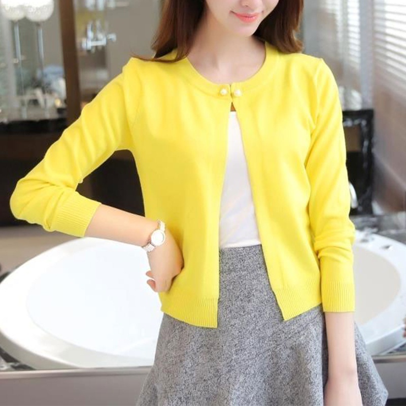 Áo Khoác Cardigan Dệt Kim Chống Nắng Thời Trang Mùa Thu Cho Nữ