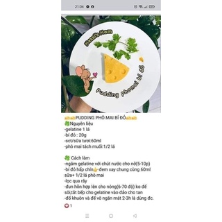 Khuôn silicon hình miếng phomai làm pudding, thạch....