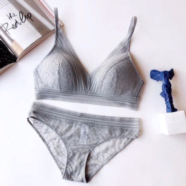 Bộ đồ lót Pinkdear ren không gọng mút mỏng - BL | BigBuy360 - bigbuy360.vn