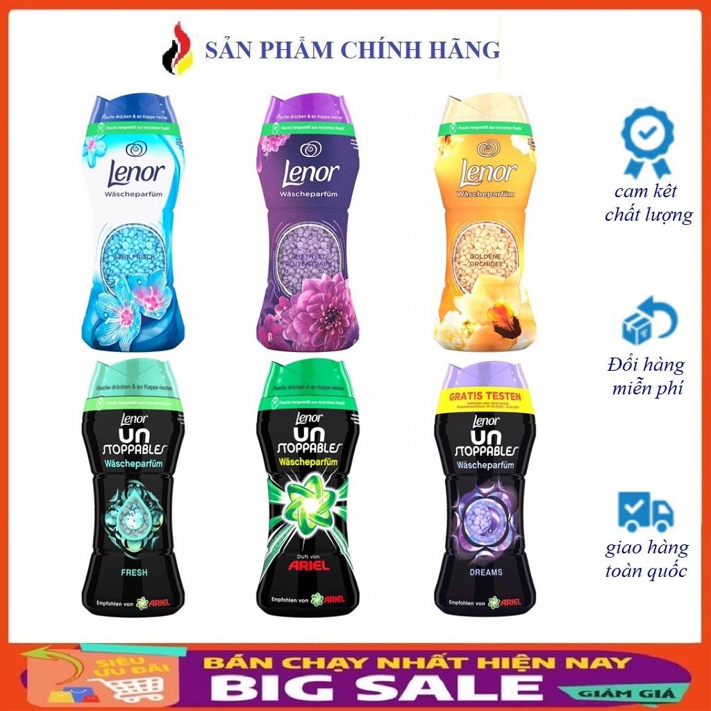 VIÊN XẢ VẢI KHÔ LENOR HƯƠNG NƯỚC HOA 210G Đức