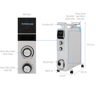 Máy sưởi dầu Sunhouse SHD7084