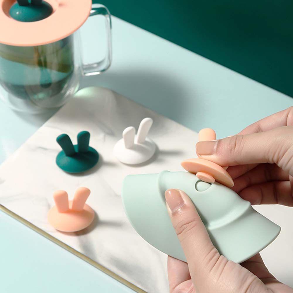 YIYU Nắp Đậy Cốc Nước Chịu Nhiệt Chống Bụi Chống Rò Rỉ Họa Tiết Hoạt Hình Dễ Thương Có Thể Tái