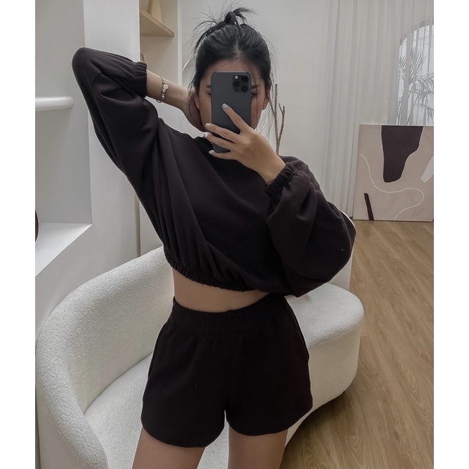 Set Quần Short + Áo Croptop | BigBuy360 - bigbuy360.vn