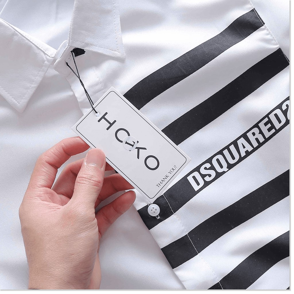 Áo sơ mi in thêu kẻ sọc ngang cực đẹp , hot , kiểu hàn quốc KOKO MI STORE
